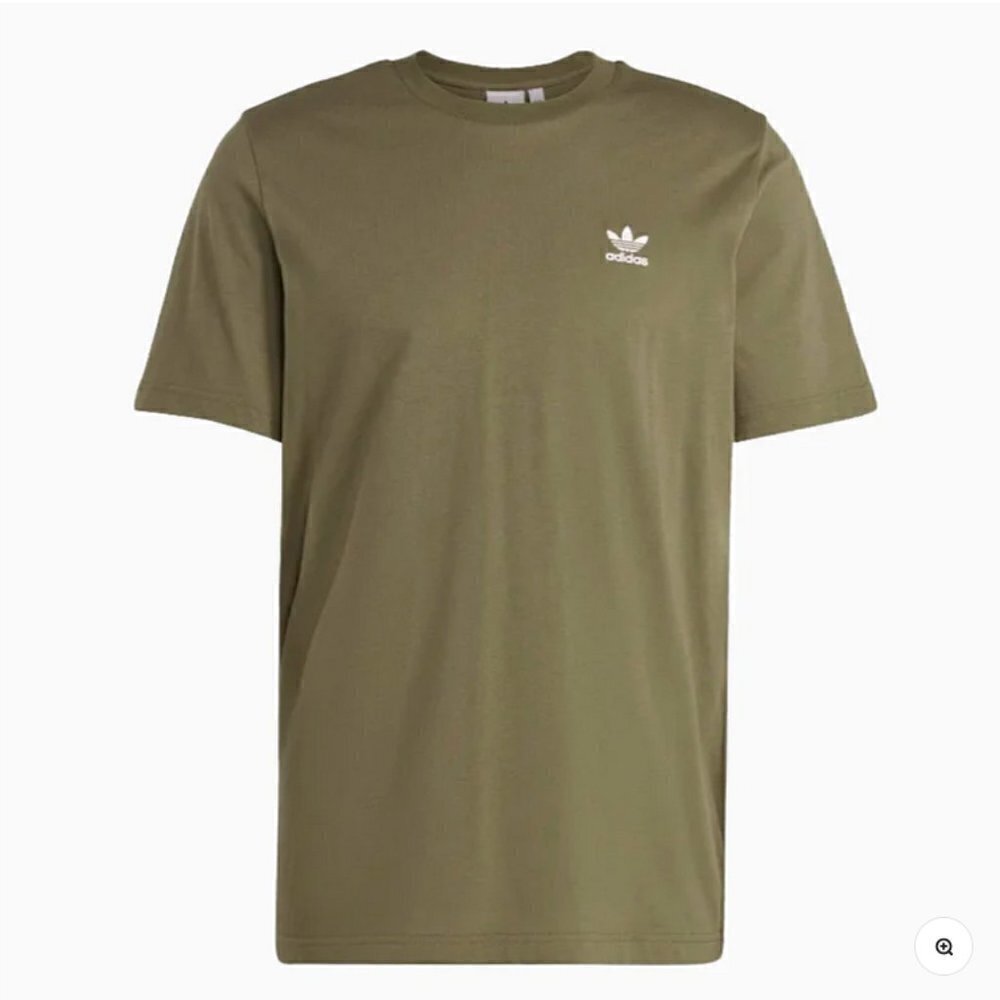 adidas Men's Essential Short-Sleeve Tee, Olive Green, size Small